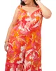 Plus-Size Floral Print Shoulder Tie Jumpsuit sold by Vince Camuto