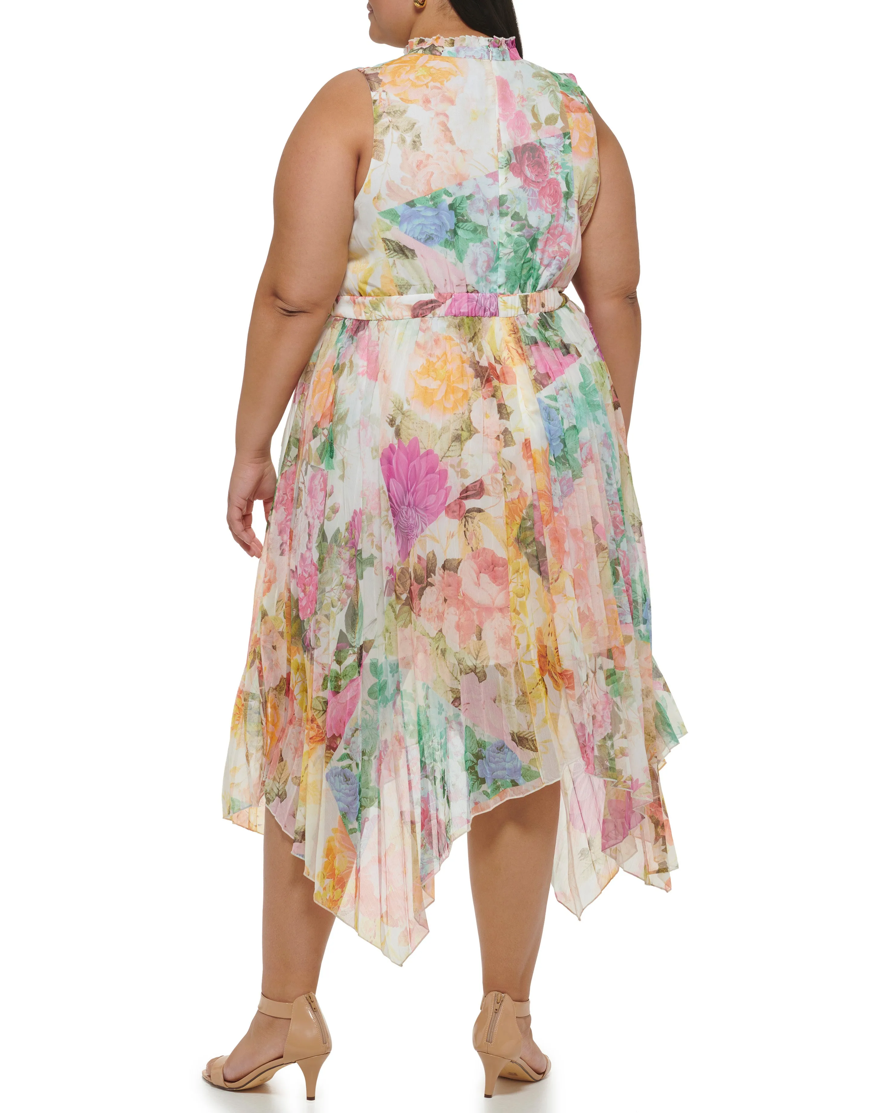 Plus-Size Floral-Print Handkerchief-Hem Midi Dress sold by Vince Camuto product image thumbnail 2