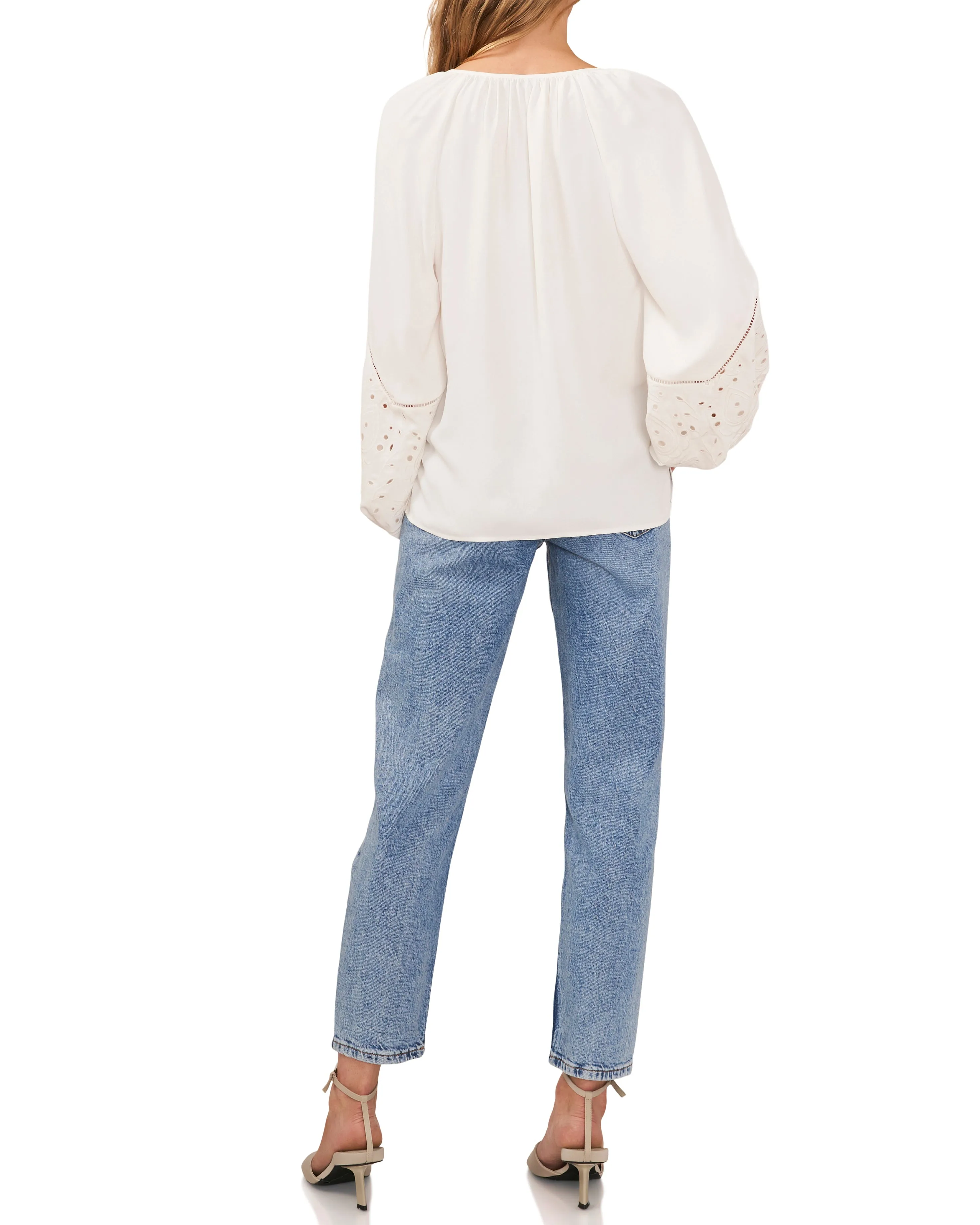 Puff Sleeve Split-Neck Blouse sold by Vince Camuto product image thumbnail 4