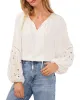 Puff Sleeve Split-Neck Blouse sold by Vince Camuto