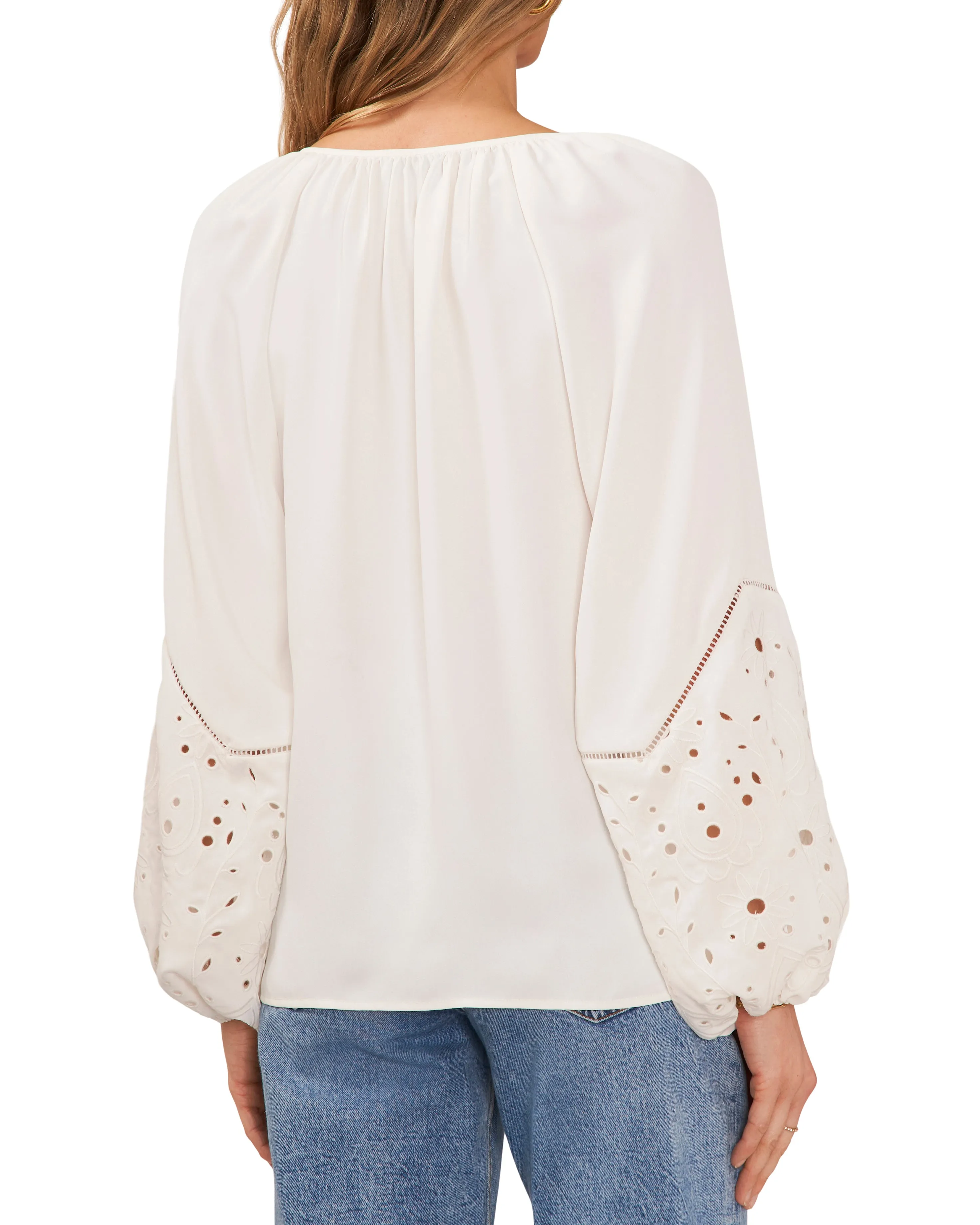 Puff Sleeve Split-Neck Blouse sold by Vince Camuto product image thumbnail 2