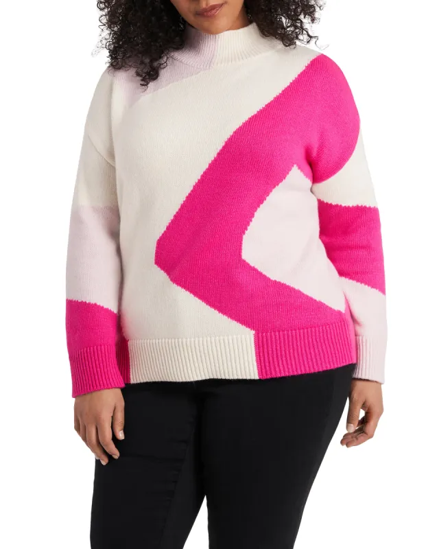 Plus-Size Intarsia Graphic Sweater sold by Vince Camuto