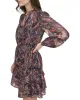 Floral-Print Pleated Dress sold by Vince Camuto