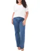 Plus-Size Ruched Sleeve Eyelet Top sold by Vince Camuto