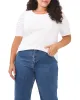 Plus-Size Ruched Sleeve Eyelet Top sold by Vince Camuto