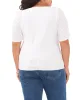 Plus-Size Ruched Sleeve Eyelet Top sold by Vince Camuto