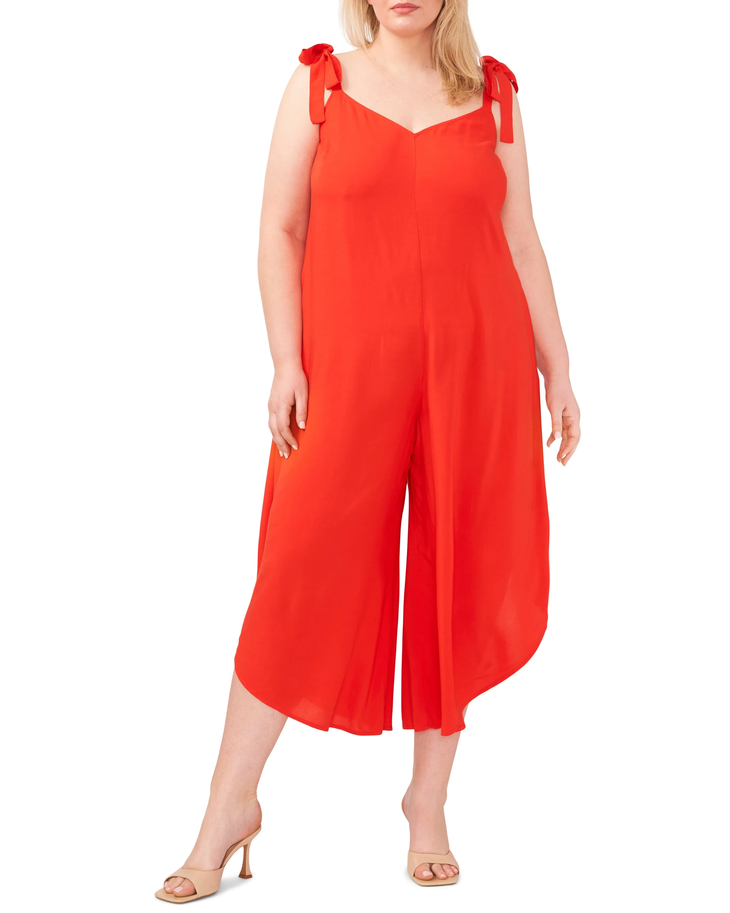 Plus-Size Shoulder Tie Cropped Jumpsuit sold by Vince Camuto