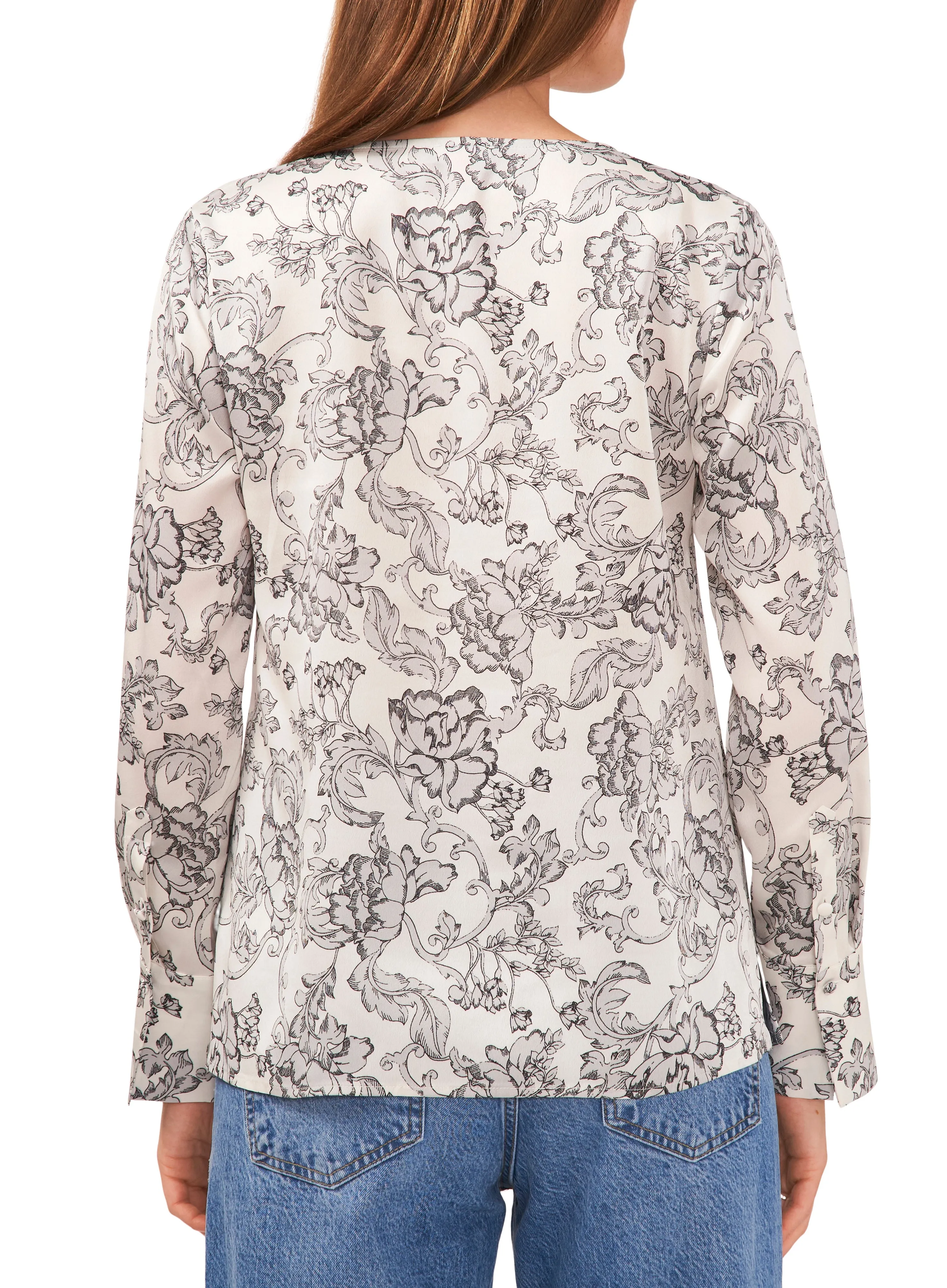 Floral Print V-Neck Top sold by Vince Camuto product image thumbnail 2