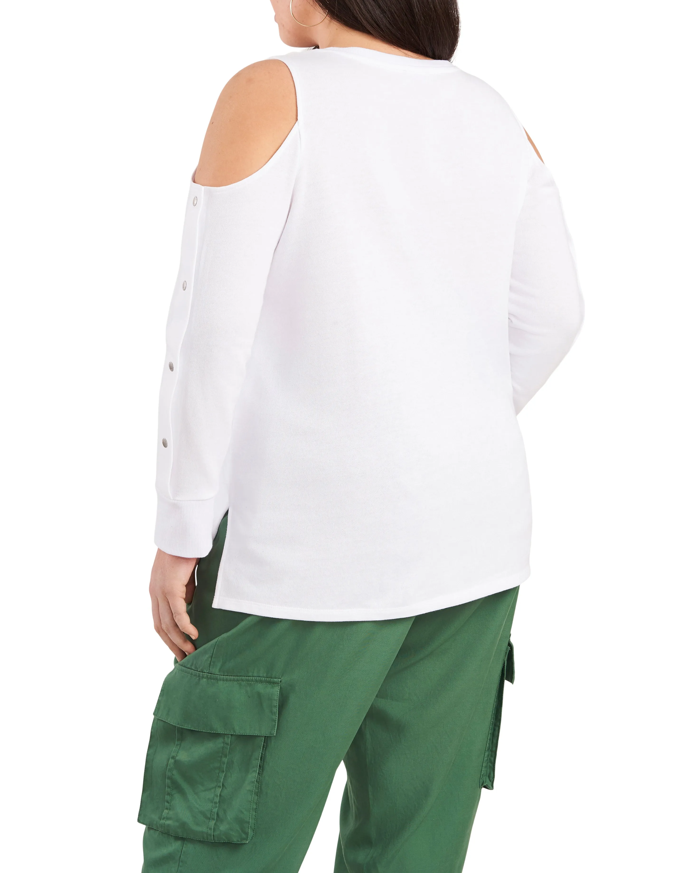 Plus-Size Cold Shoulder Snap Sleeve Top sold by Vince Camuto product image thumbnail 2