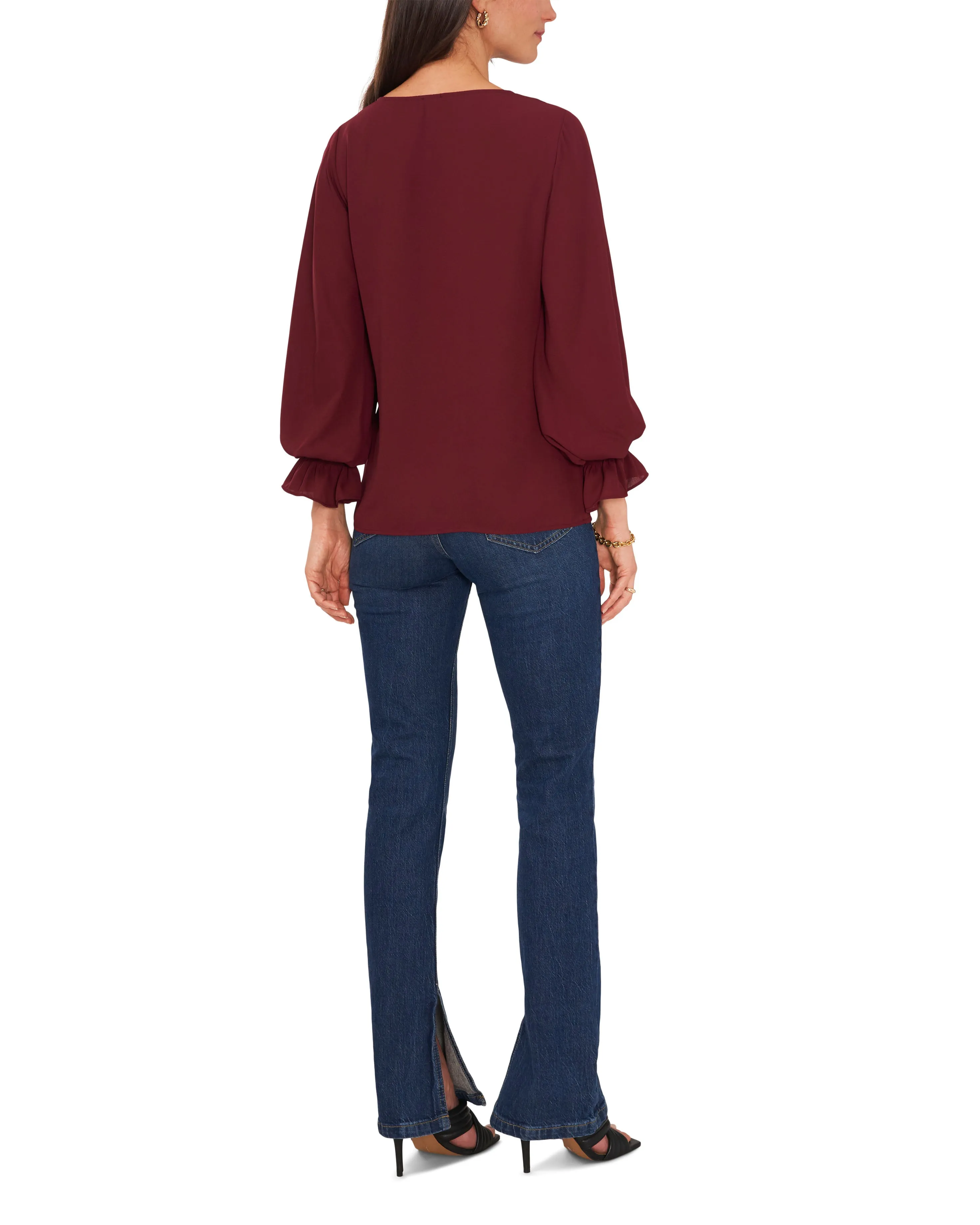 V-Neck Balloon Sleeve Blouse sold by Vince Camuto product image thumbnail 2