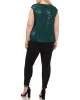 Plus-Size Sequined V-Neck Top sold by Vince Camuto