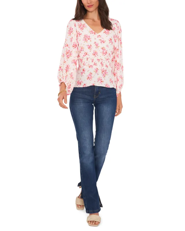Floral Print Peplum Blouse sold by Vince Camuto