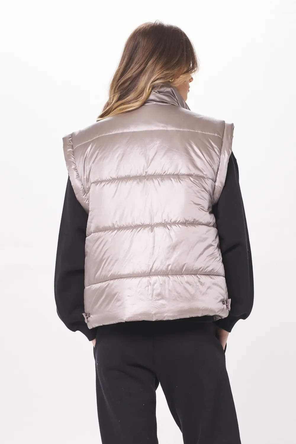 Silver Oversized Puffer Vest sold by Vintage Havana product image thumbnail 2