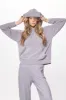 Cool Grey Plush Knit Pullover Hoodie sold by Vintage Havana