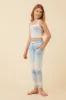 Blue Skies Ombre Tie Dye Brushed Hacci Racerback Crop Top sold by Vintage Havana