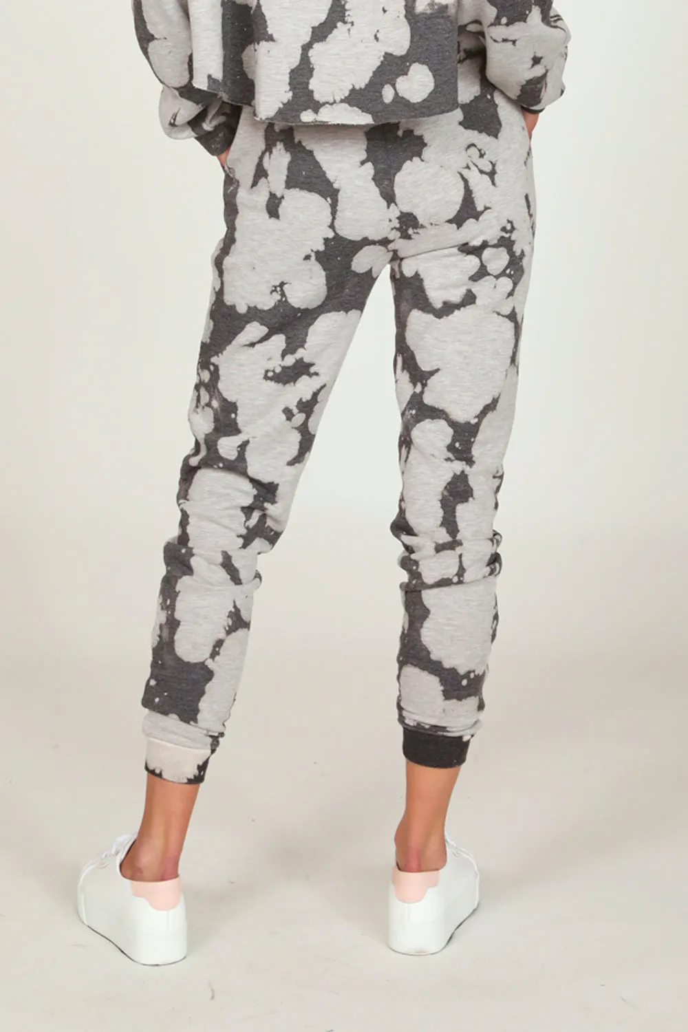 Dark Charcoal Tie Dye w/ Rhinestone Skull Jogger sold by Vintage Havana product image thumbnail 3