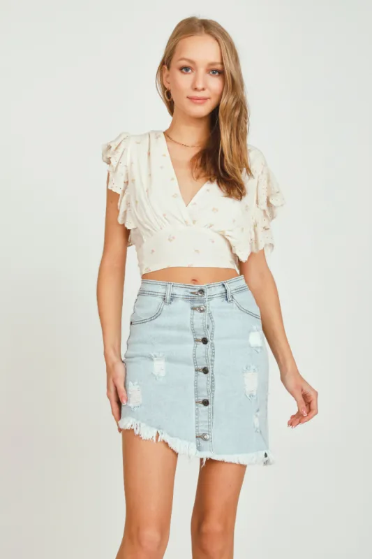 Vintage Print Eyelet Tank sold by Vintage Havana