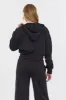 Black Cloud Fleece Crop Zip Up sold by Vintage Havana