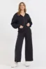 Black Cloud Fleece Crop Zip Up sold by Vintage Havana