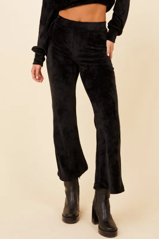 Black Velour Flare Pant sold by Vintage Havana