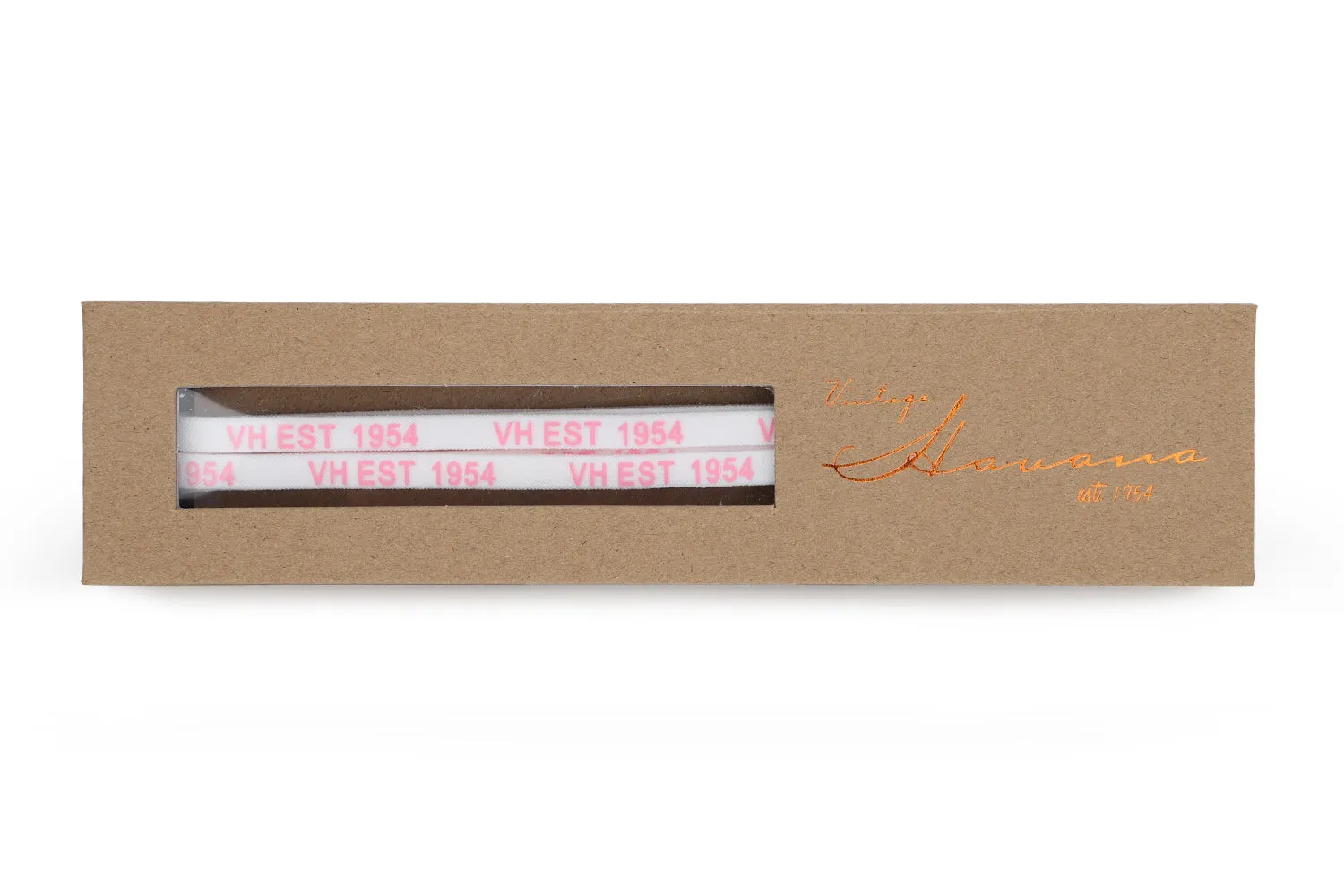 WHITE PINK SILVER TIP LACES sold by Vintage Havana