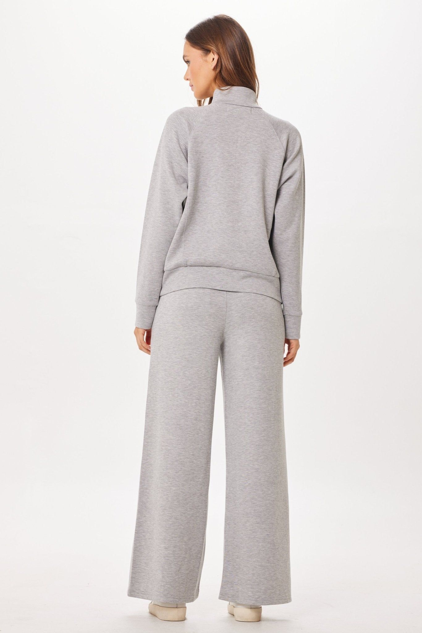 Heather Grey Cloud Fleece Half Zip Sweatshirt sold by Vintage Havana product image thumbnail 4