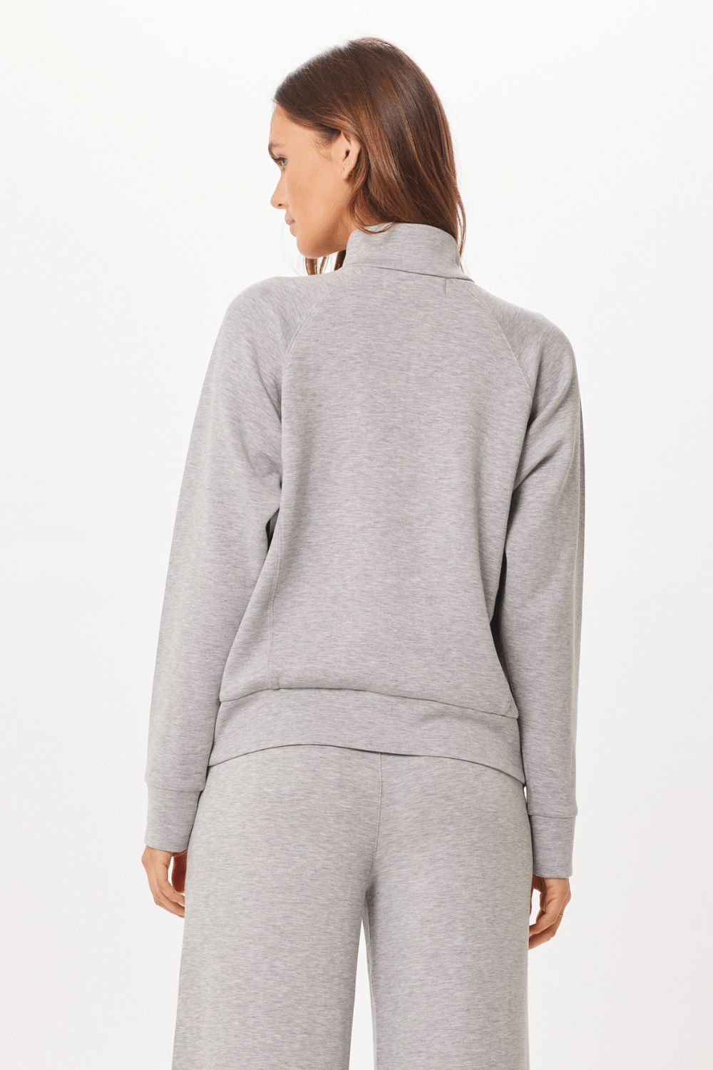 Heather Grey Cloud Fleece Half Zip Sweatshirt sold by Vintage Havana product image thumbnail 2