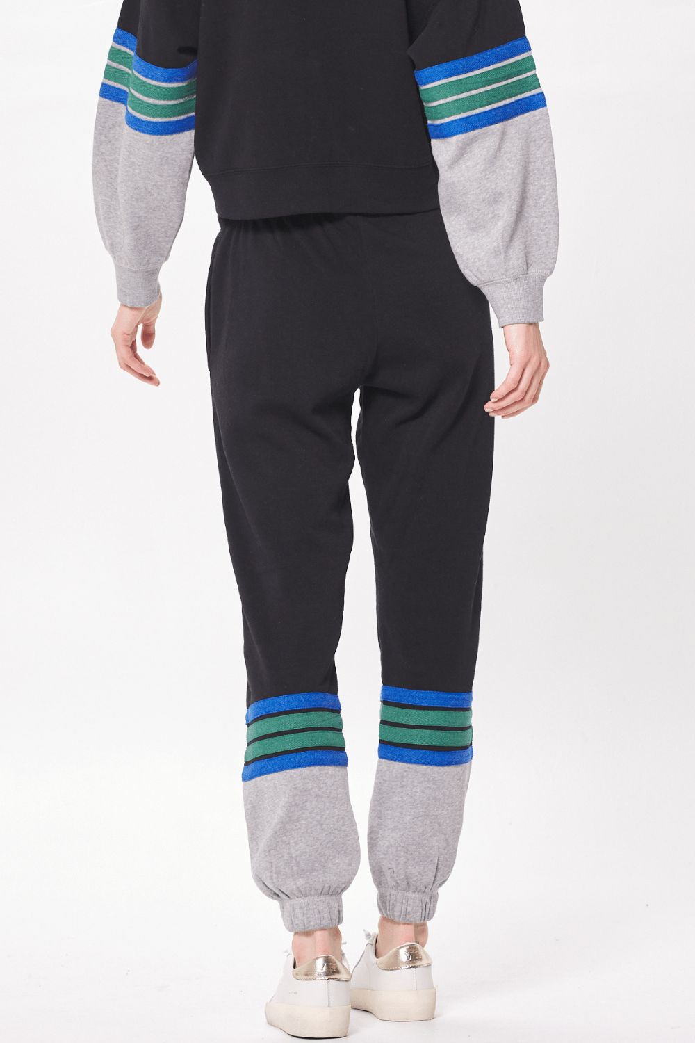 Black & Grey Fleece Jogger w/ Twill Tape sold by Vintage Havana product image thumbnail 2
