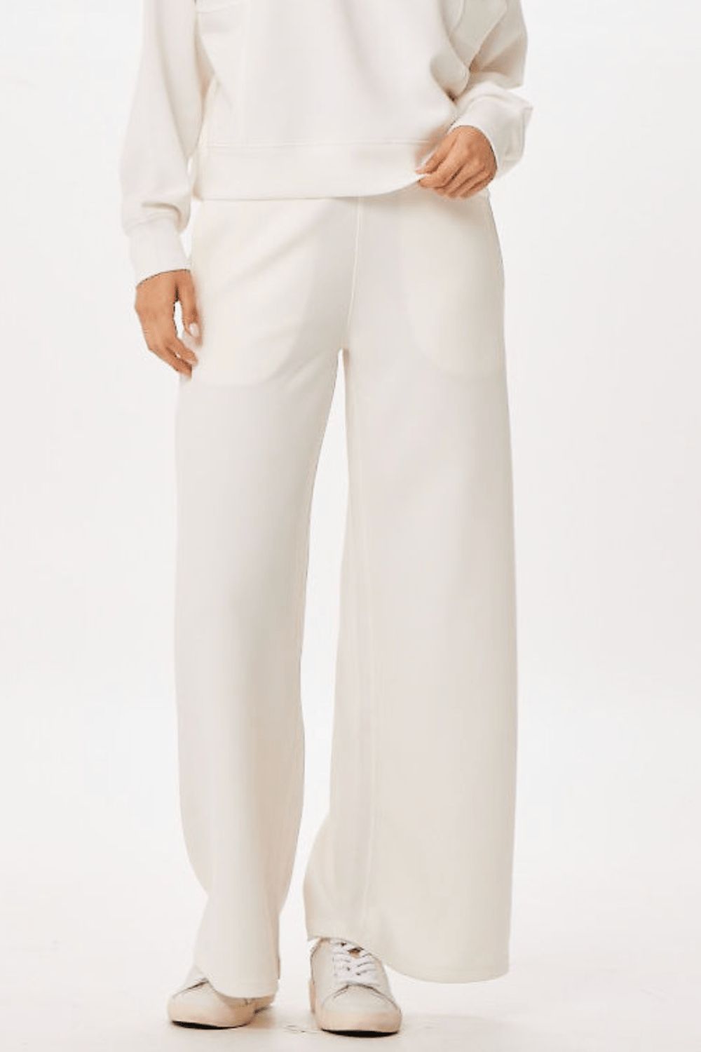 Bright Ivory Cloud Fleece Flare Pant sold by Vintage Havana