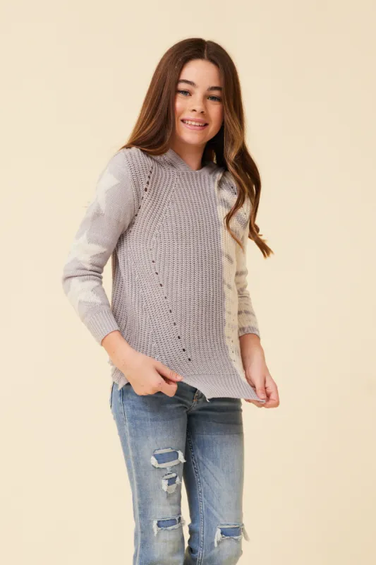 Tie Dye Sweater With Star Sleeves sold by Vintage Havana