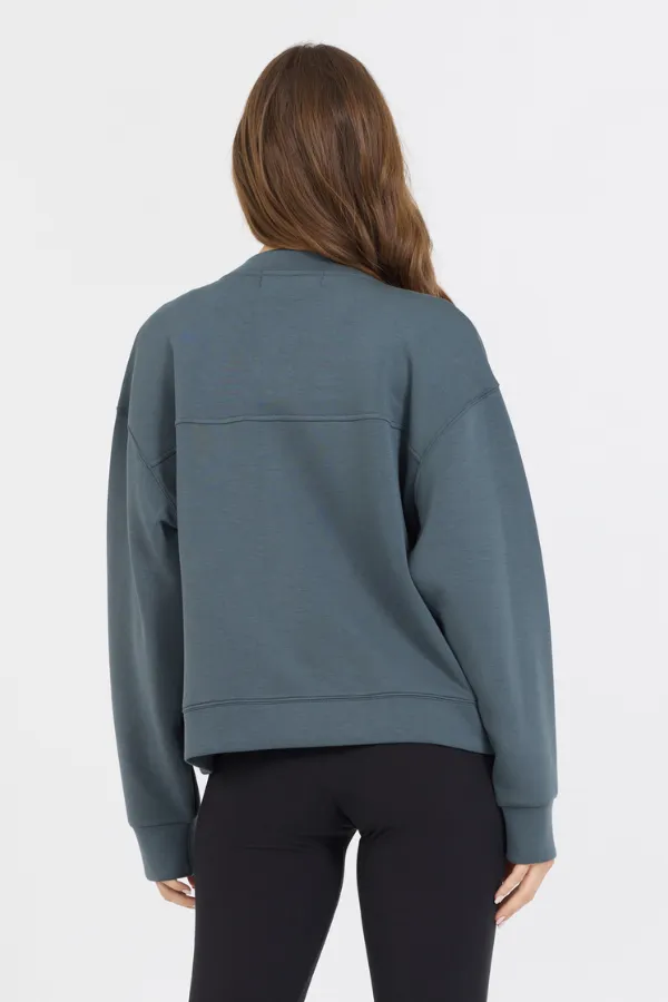 Mountain Grey Heavy Cloud Fleece Bomber Jacket sold by Vintage Havana product image thumbnail 2