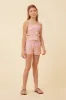 Fruity Tie Dye Smocked Tube Top sold by Vintage Havana