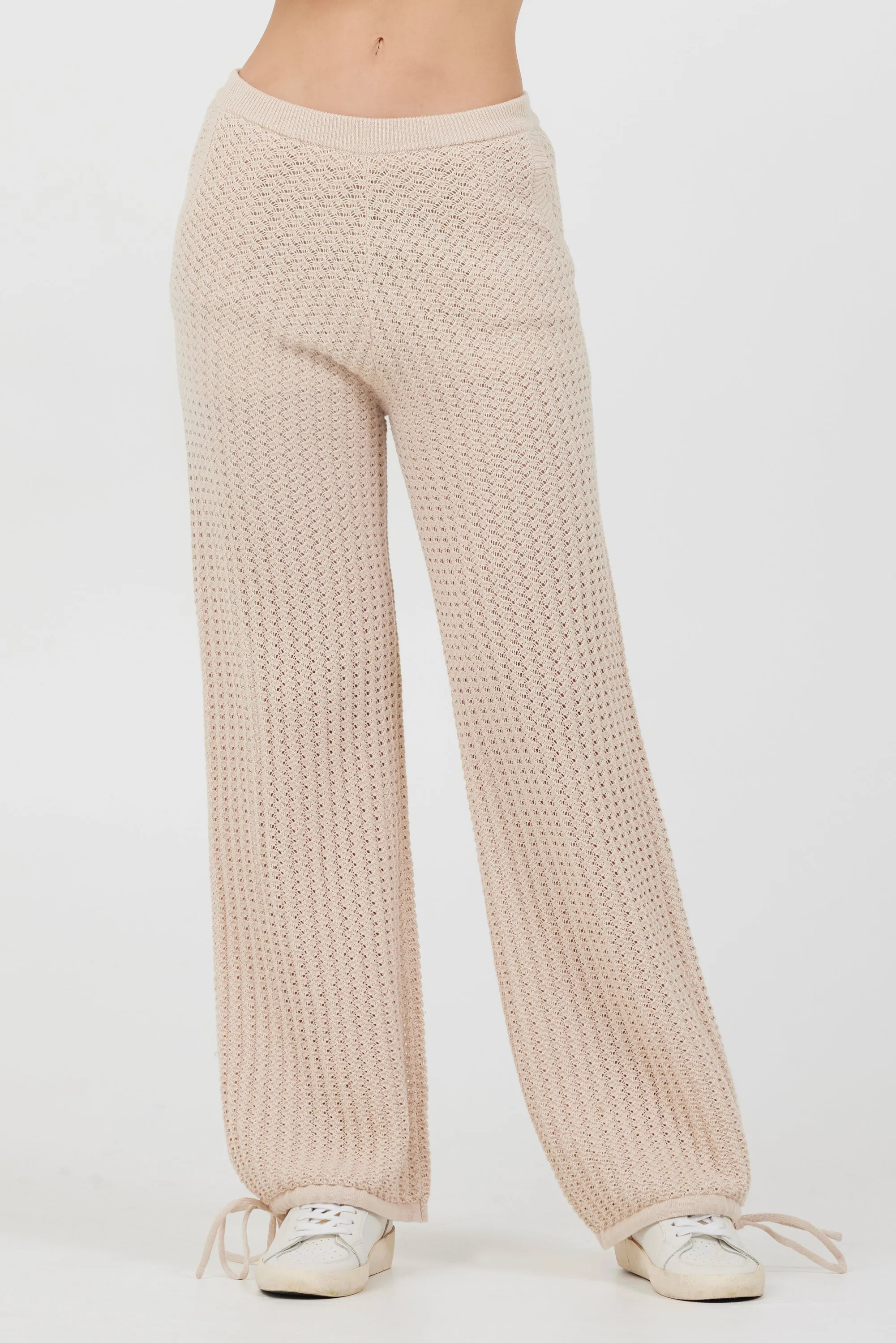 Bali Beige Open Crochet Tie Pants sold by Vintage Havana