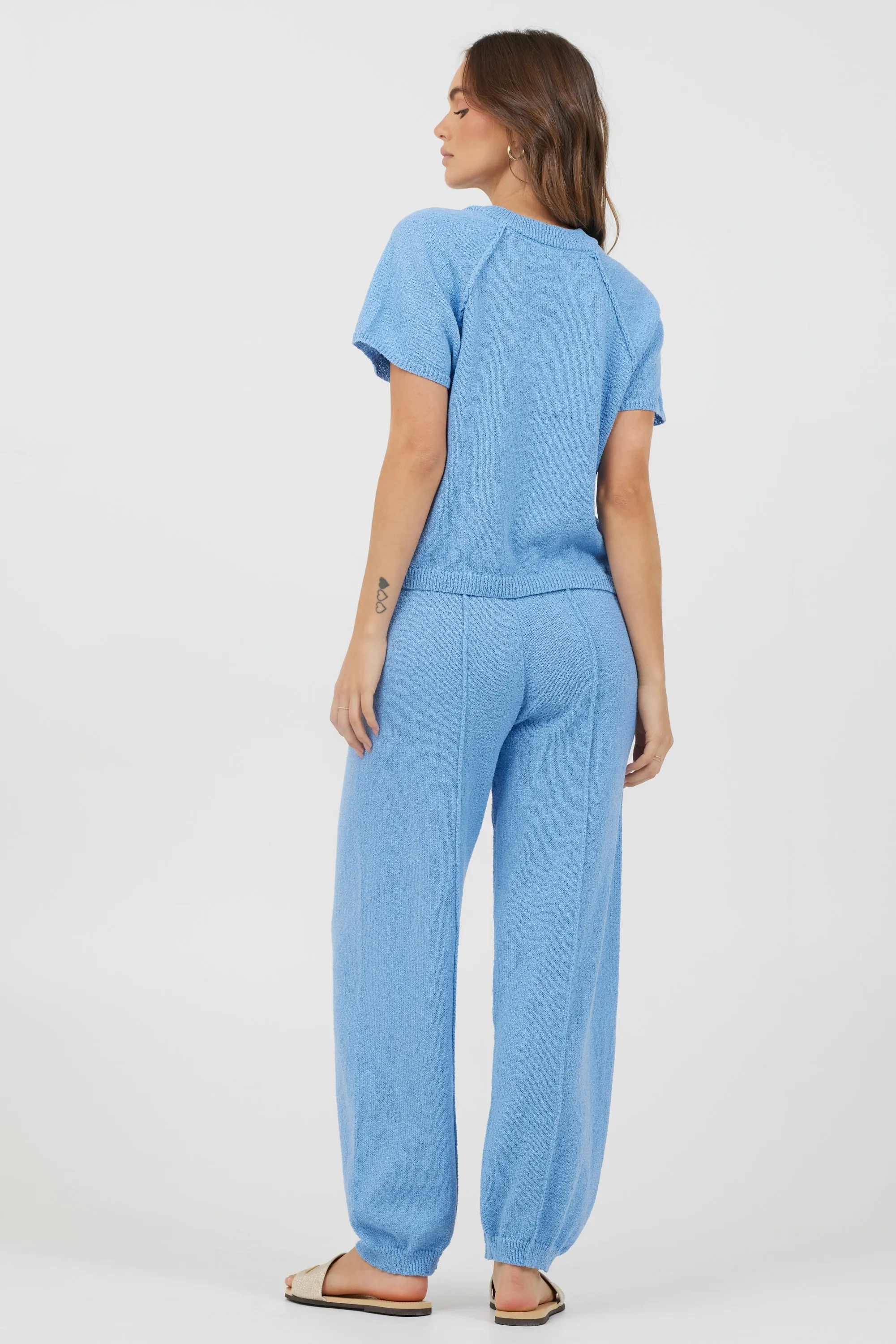 Hightide Blue Relaxed Rib Knit Top sold by Vintage Havana product image thumbnail 3