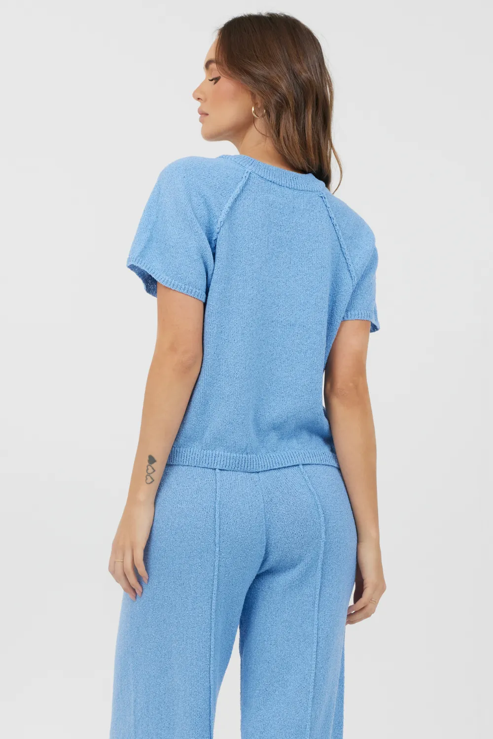 Hightide Blue Relaxed Rib Knit Top sold by Vintage Havana product image thumbnail 5