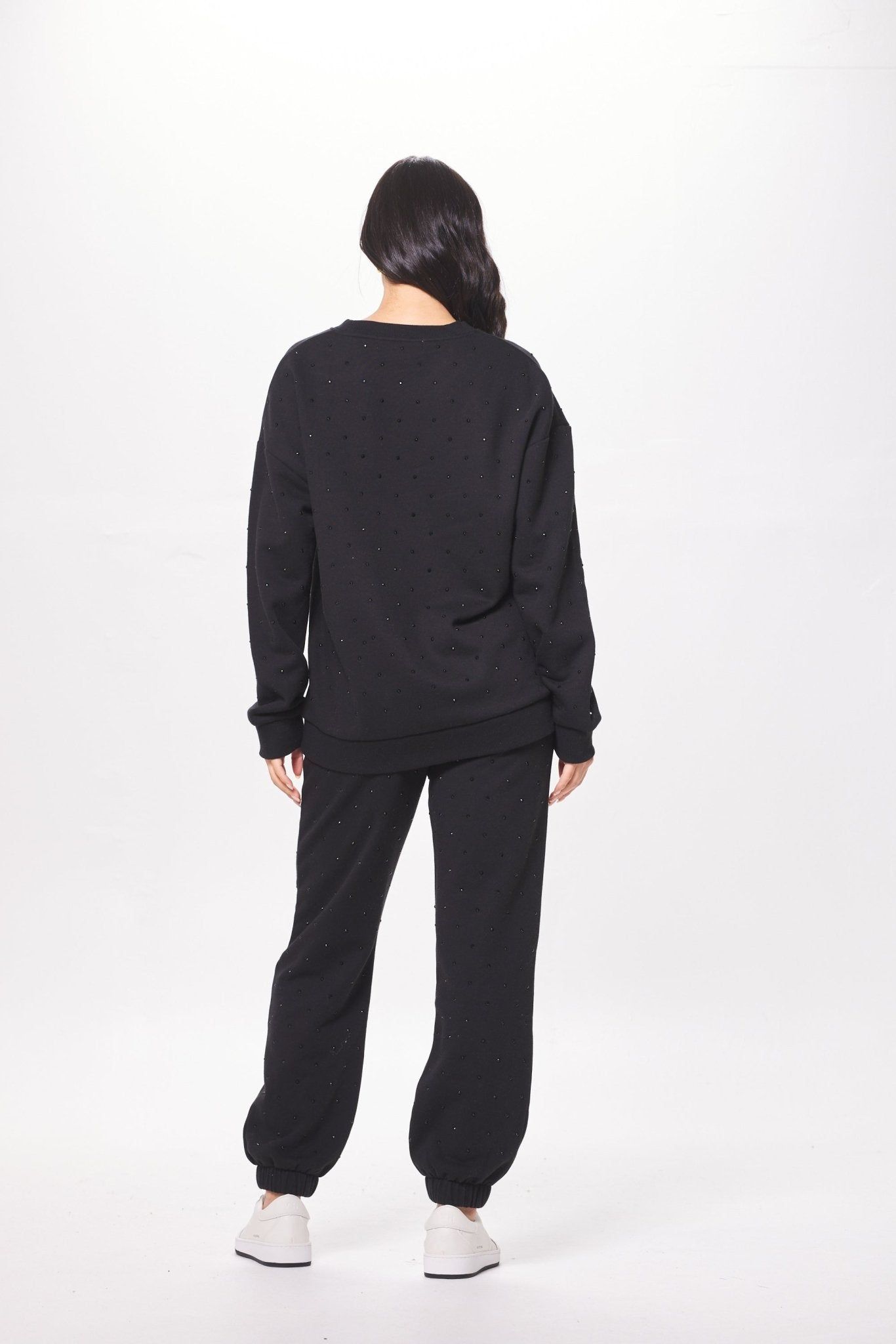 Black Fleece Jogger w/ Rhinestones sold by Vintage Havana product image thumbnail 4
