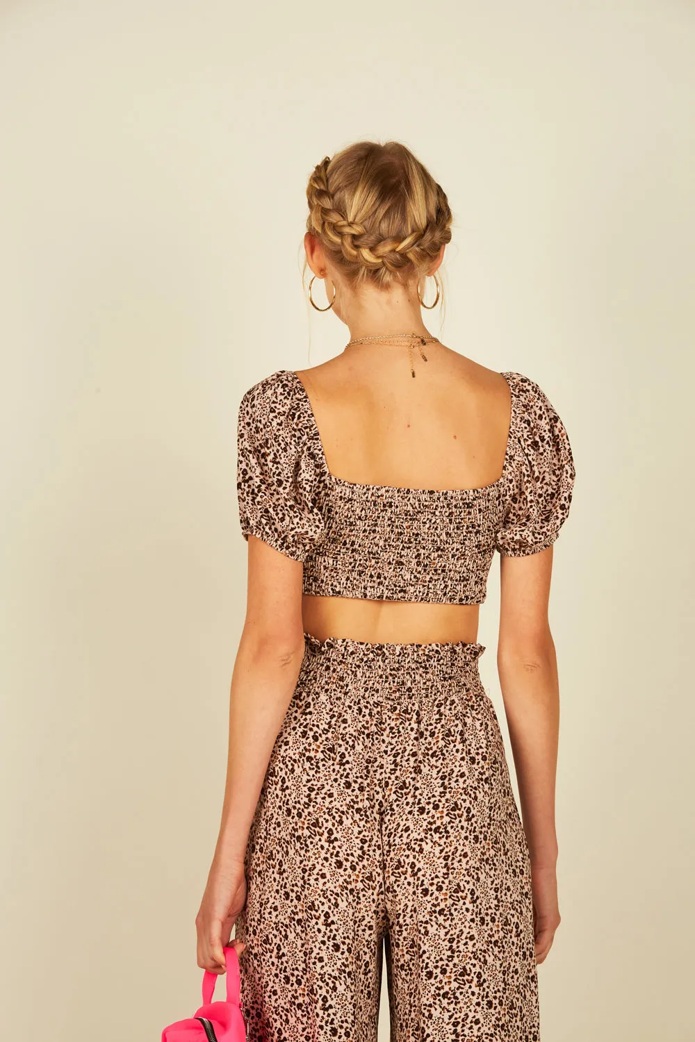 Pink Mini Leopard Crop Top sold by Vintage Havana product image thumbnail 2