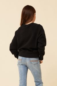 Black Heart Embroidered Crewneck sold by Vintage Havana