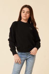 Black Heart Embroidered Crewneck sold by Vintage Havana
