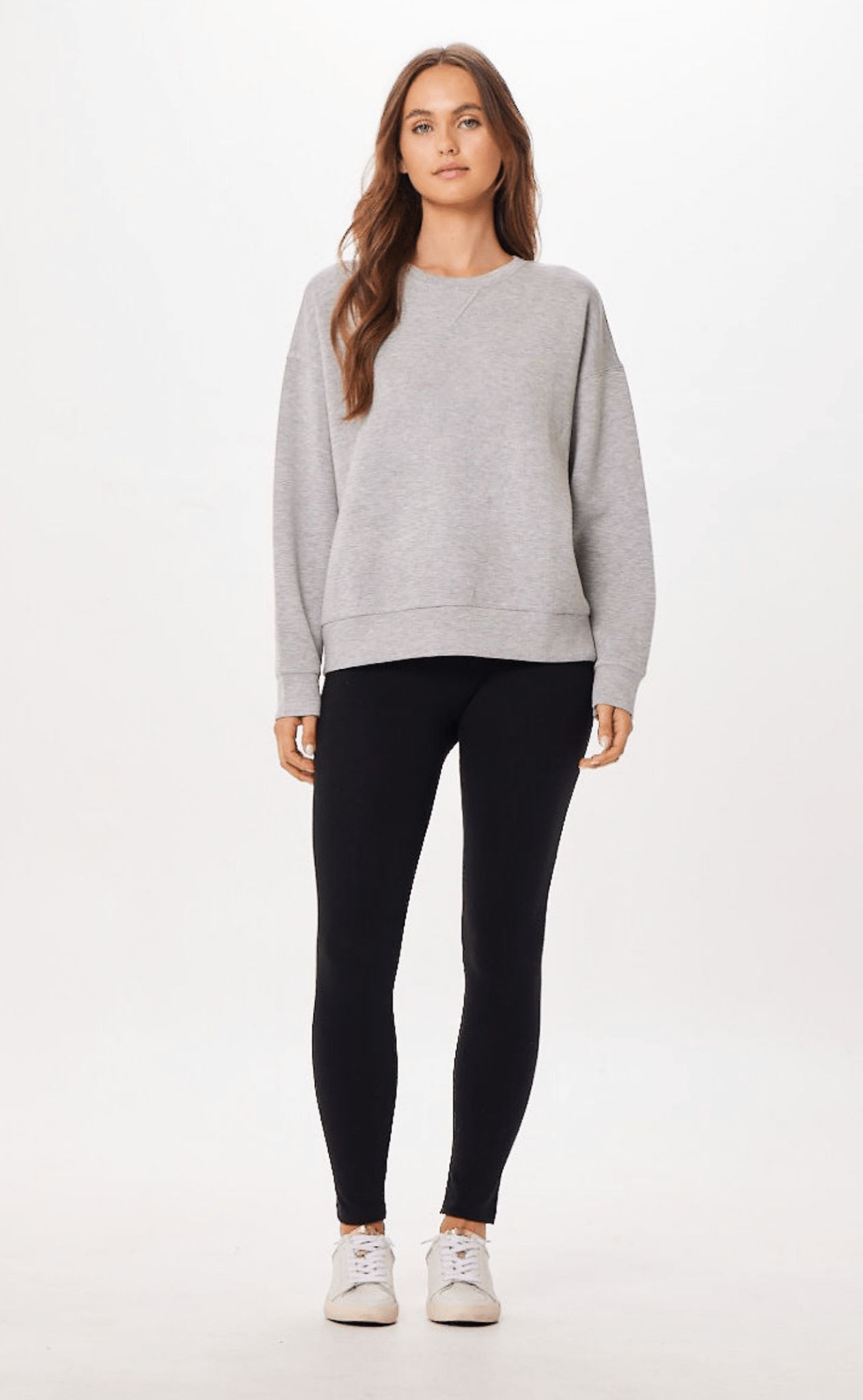 Heather Grey Cloud Fleece Crewneck sold by Vintage Havana product image thumbnail 3