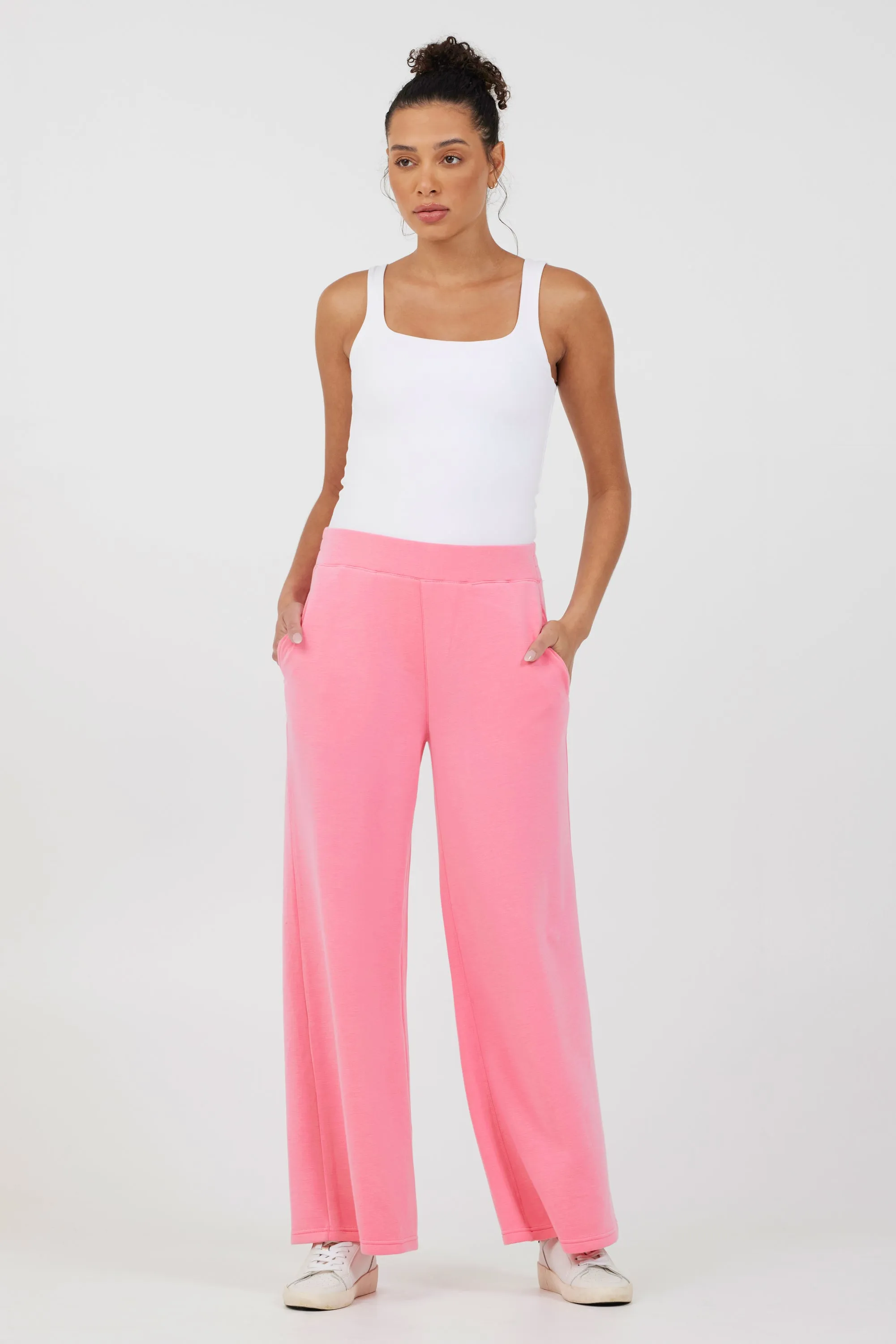 Coastal Coral Cloud Fleece Flare Pants sold by Vintage Havana product image thumbnail 4