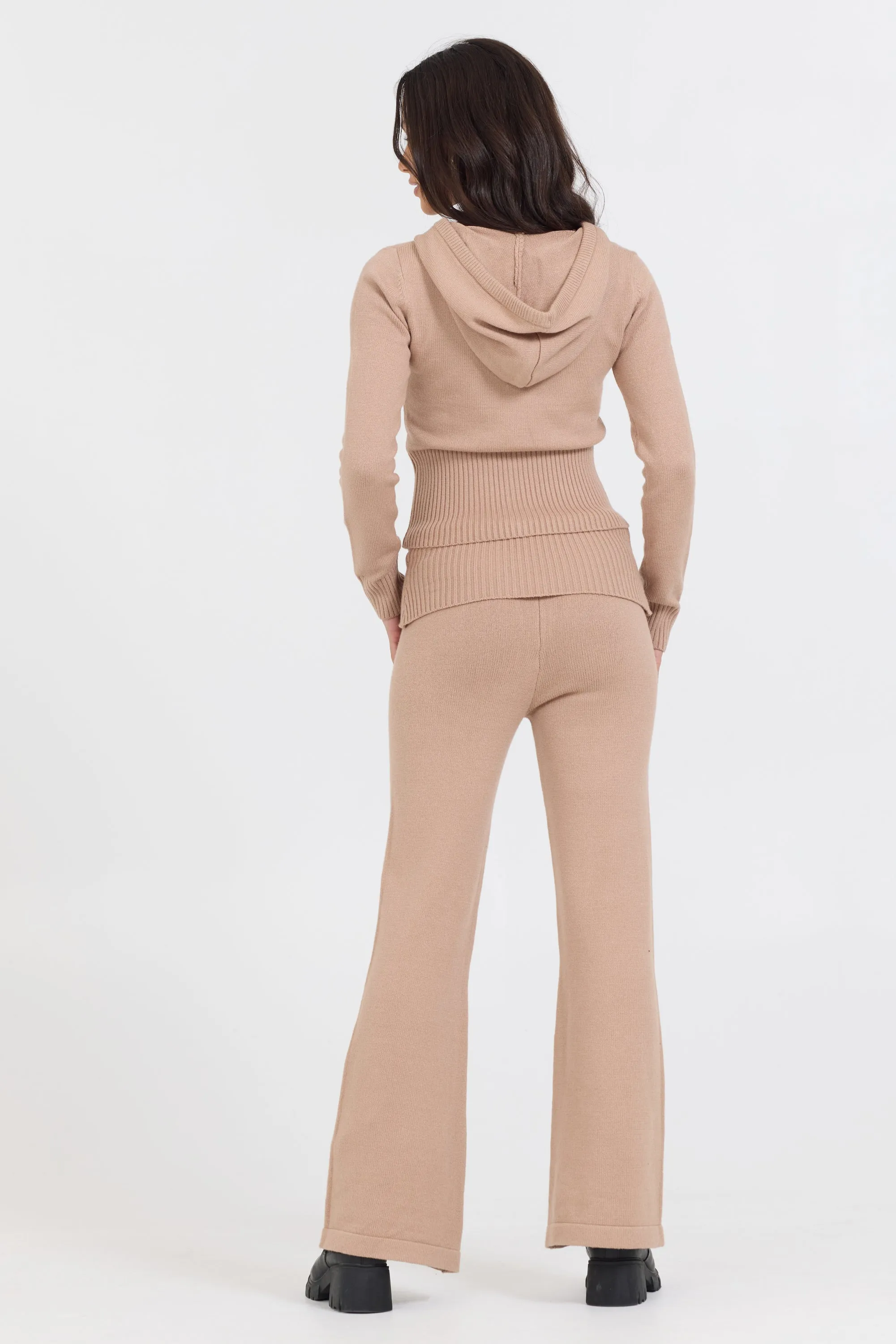 Salted Caramel Slim Fit Knit Fold Over Flare Pant sold by Vintage Havana product image thumbnail 5