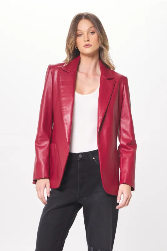 Ruby Faux Leather Blazer sold by Vintage Havana