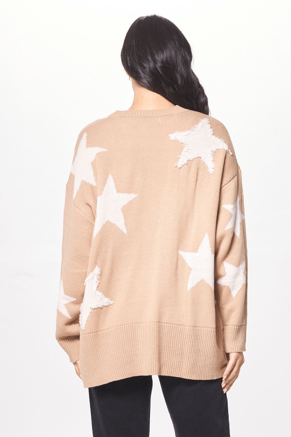 Camel & Ivory Star Jacquard Cardigan sold by Vintage Havana product image thumbnail 2