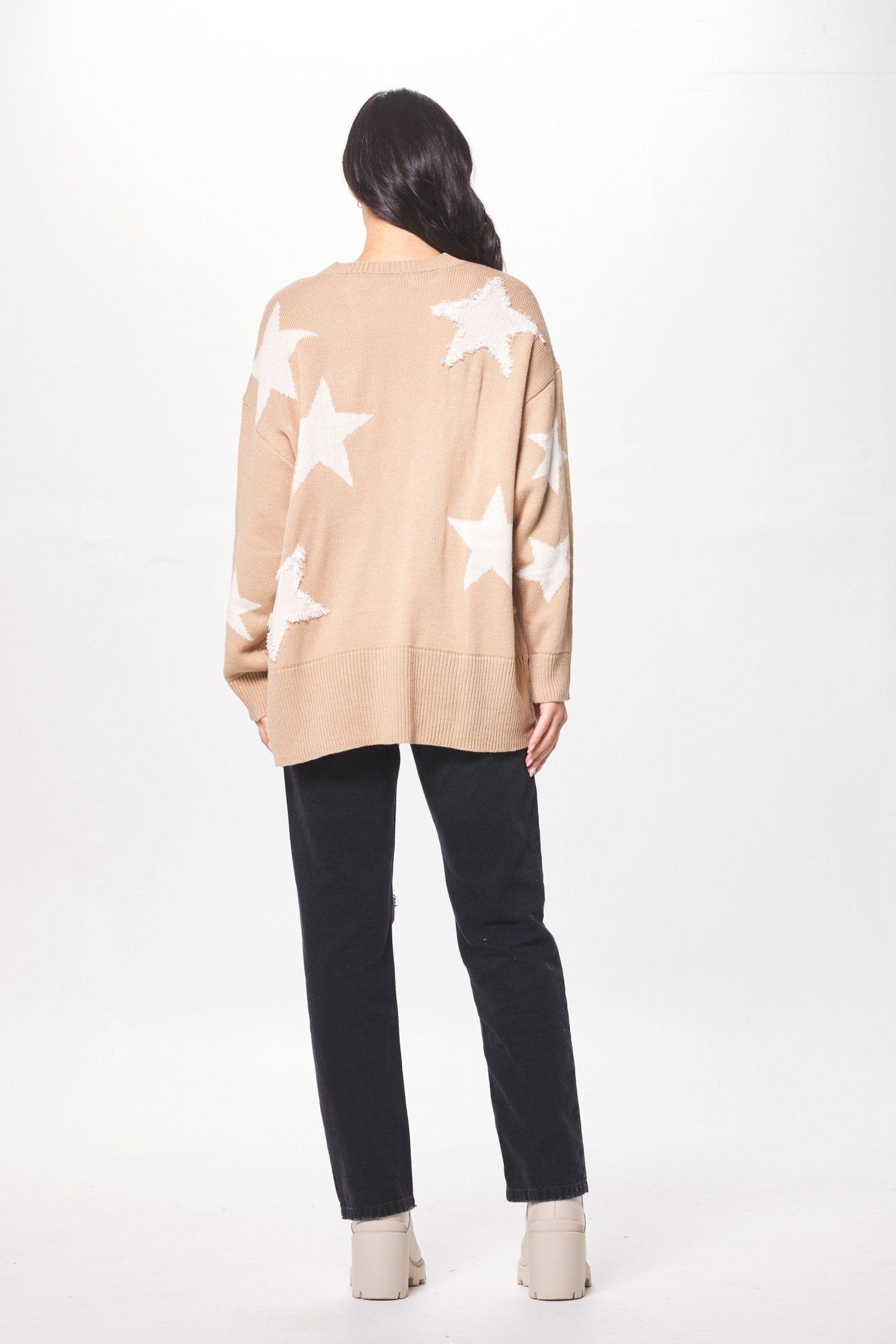 Camel & Ivory Star Jacquard Cardigan sold by Vintage Havana product image thumbnail 4