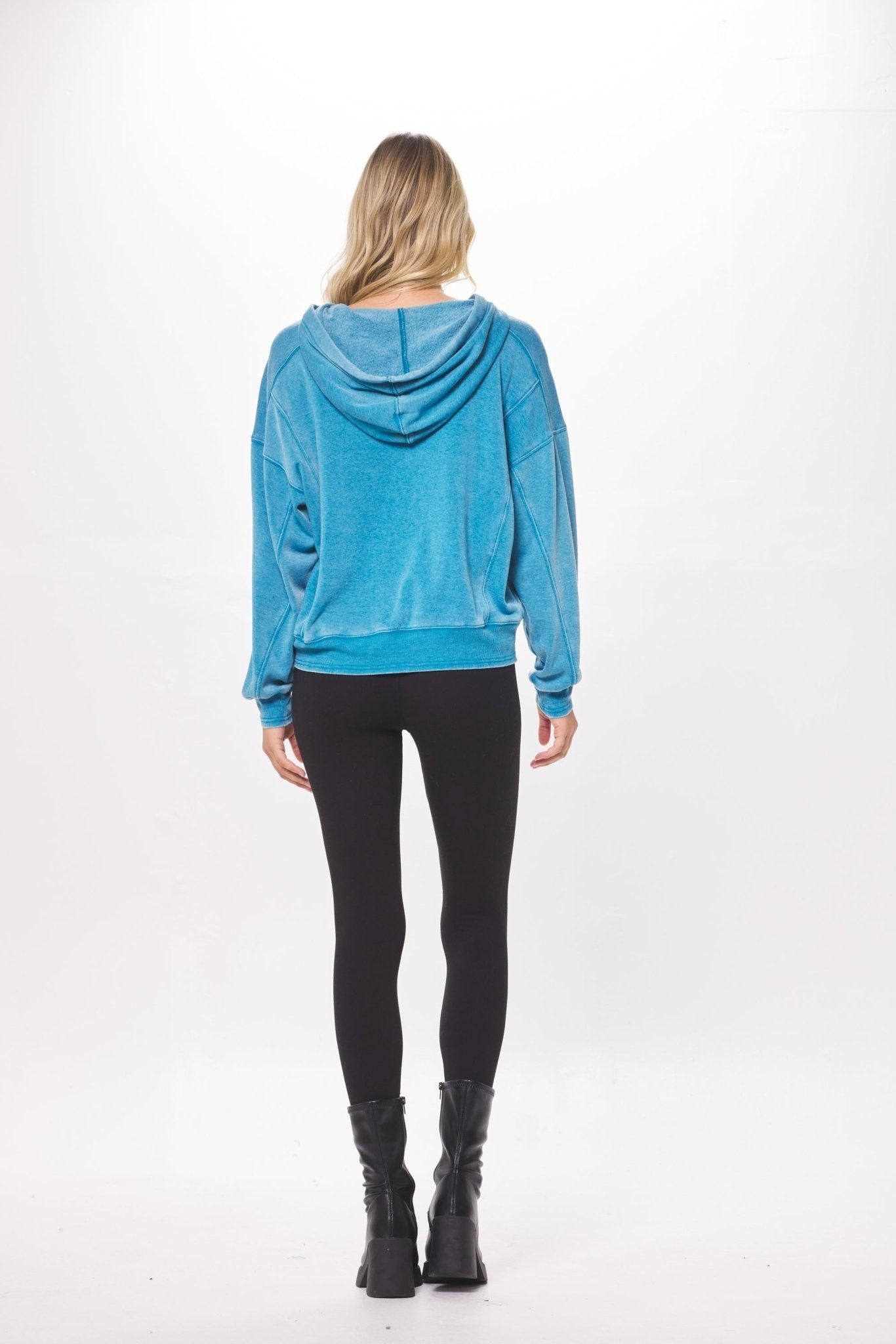 Anchor Blue Cashmere Fleece Hoodie sold by Vintage Havana product image thumbnail 3