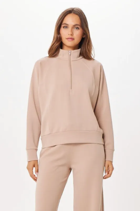 Nude Cloud Fleece Half Zip Sweatshirt sold by Vintage Havana