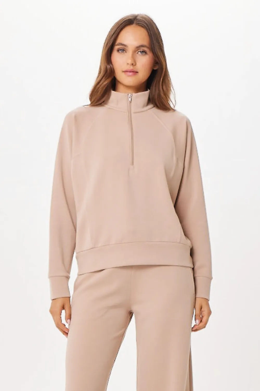 Nude Cloud Fleece Half Zip Sweatshirt sold by Vintage Havana