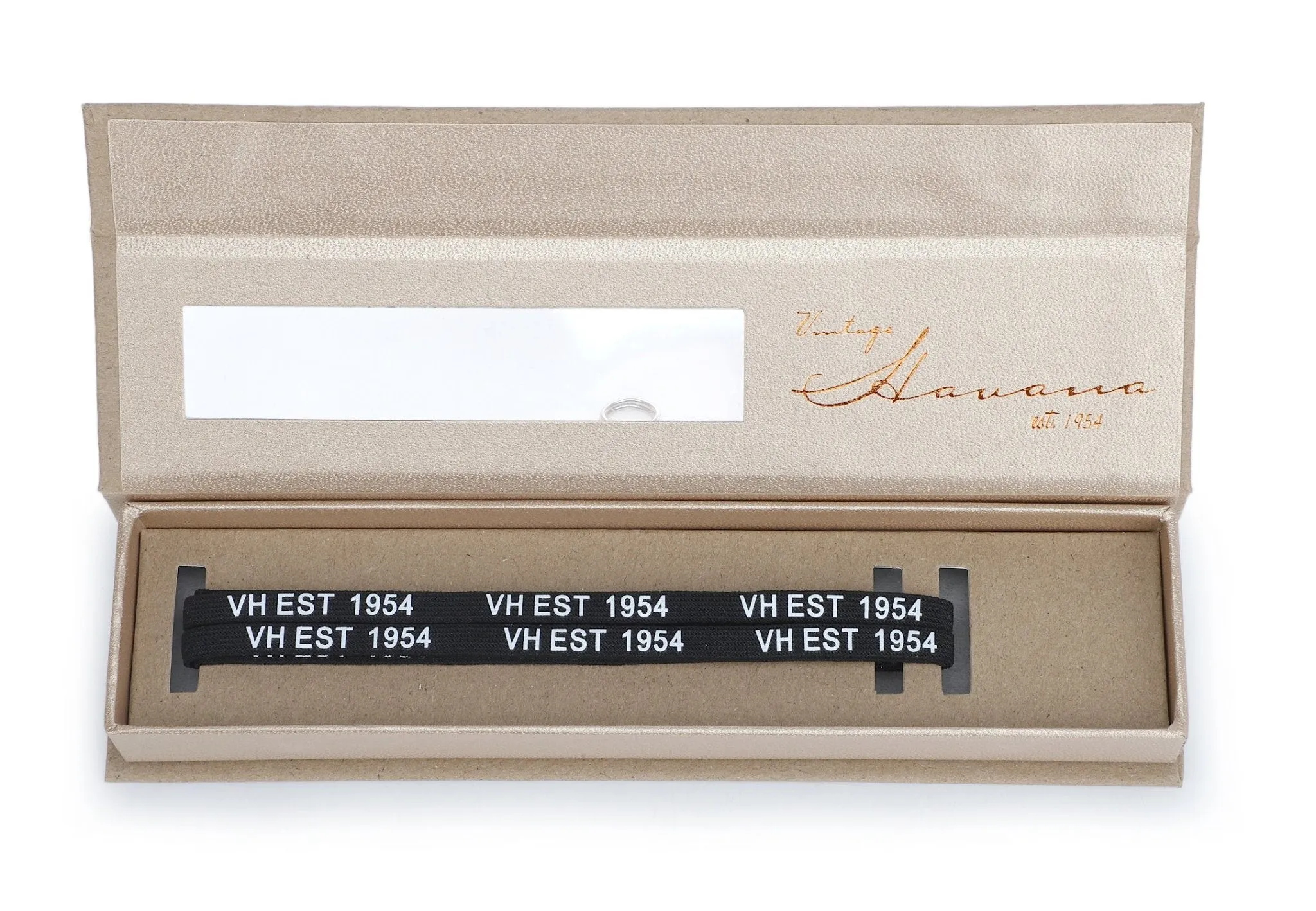 BLACK WHITE SILVER TIP LACES sold by Vintage Havana product image thumbnail 2