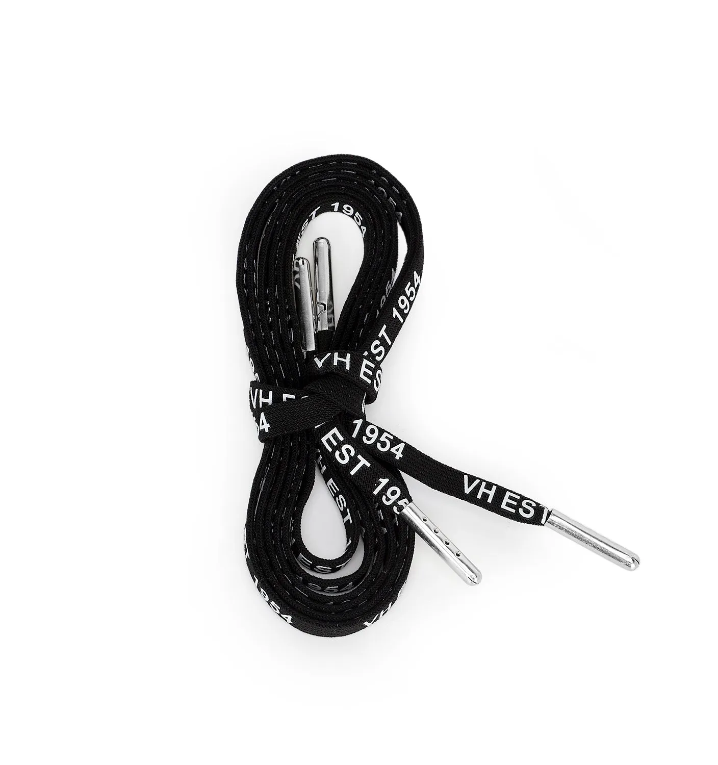 BLACK WHITE SILVER TIP LACES sold by Vintage Havana product image thumbnail 3